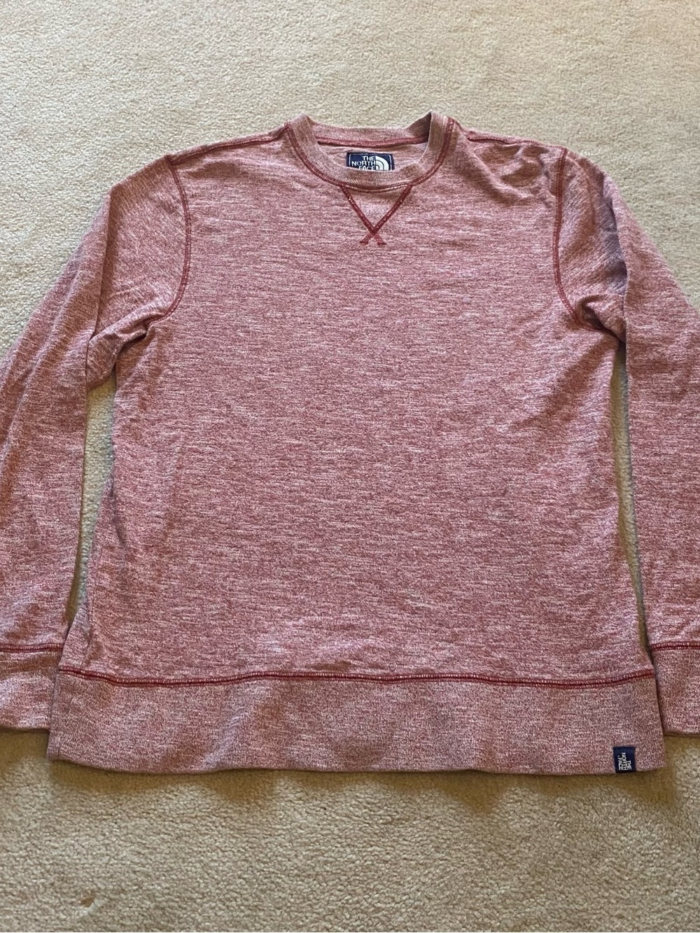 The North Face Sweatshirt Mens Crewneck Pullover Sweater Red Size Large
